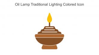 Oil Lamp Traditional Lighting Colored Icon In Powerpoint Pptx Png And Editable Eps Format