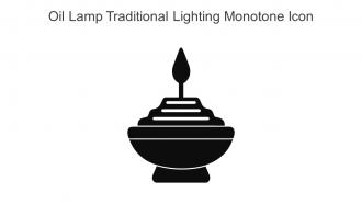 Oil Lamp Traditional Lighting Monotone Icon In Powerpoint Pptx Png And Editable Eps Format