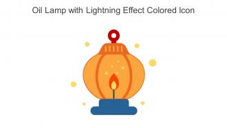 Oil Lamp With Lightning Effect Colored Icon In Powerpoint Pptx Png And Editable Eps Format