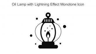 Oil Lamp With Lightning Effect Monotone Icon In Powerpoint Pptx Png And Editable Eps Format