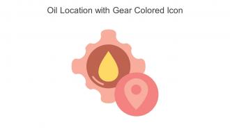 Oil Location With Gear Colored Icon In Powerpoint Pptx Png And Editable Eps Format