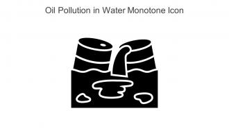 Oil Pollution In Water Monotone Icon In Powerpoint Pptx Png And Editable Eps Format