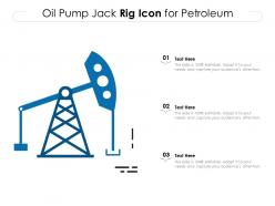 Oil pump jack rig icon for petroleum
