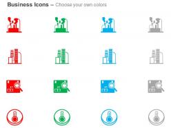 Oil refinery factory search option ppt icons graphics