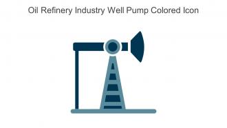 Oil Refinery Industry Well Pump Colored Icon In Powerpoint Pptx Png And Editable Eps Format