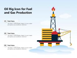 Oil rig icon for fuel and gas production
