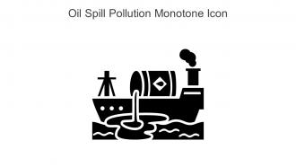 Oil Spill Pollution Monotone Icon In Powerpoint Pptx Png And Editable Eps Format
