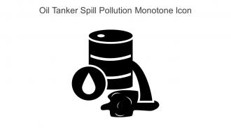 Oil Tanker Spill Pollution Monotone Icon In Powerpoint Pptx Png And Editable Eps Format
