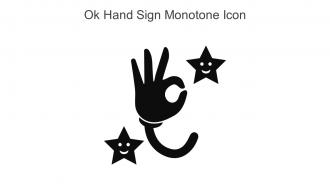 Ok Hand Sign Monotone Icon In Powerpoint Pptx Png And Editable Eps Format