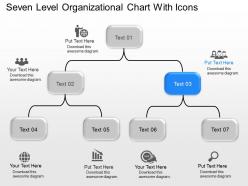 Ok seven level organizational chart with icons powerpoint template