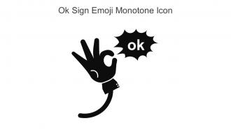 Ok Sign Emoji Monotone Icon In Powerpoint Pptx Png And Editable Eps Format
