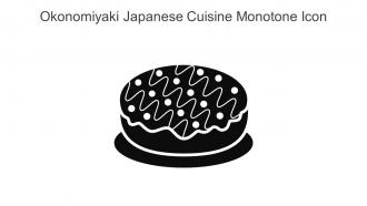 Okonomiyaki Japanese Cuisine Monotone Icon In Powerpoint Pptx Png And Editable Eps Format