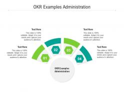 Okr examples administration ppt powerpoint presentation gallery slides cpb