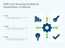 OKR Icon Showing Analytical Presentation Of Results