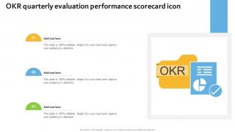 Okr Quarterly Evaluation Performance Scorecard Icon