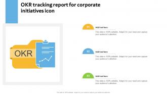 Okr Tracking Report For Corporate Initiatives Icon
