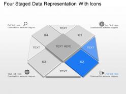 Ol four staged data representation with icons powerpoint template slide
