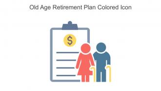 Old Age Retirement Plan Colored Icon In Powerpoint Pptx Png And Editable Eps Format