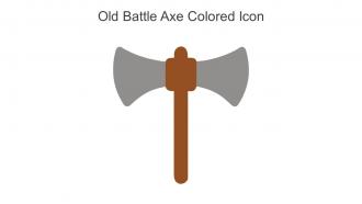 Old Battle Axe Colored Icon In Powerpoint Pptx Png And Editable Eps Format