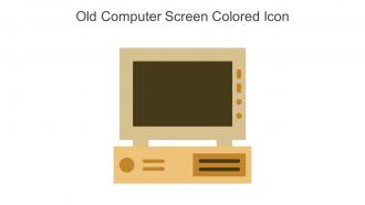 Old Computer Screen Colored Icon In Powerpoint Pptx Png And Editable Eps Format