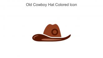 Old Cowboy Hat Colored Icon In Powerpoint Pptx Png And Editable Eps Format