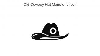 Old Cowboy Hat Monotone Icon In Powerpoint Pptx Png And Editable Eps Format