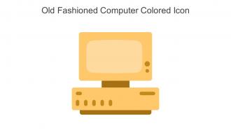 Old Fashioned Computer Colored Icon In Powerpoint Pptx Png And Editable Eps Format