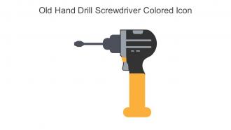 Old Hand Drill Screwdriver Colored Icon In Powerpoint Pptx Png And Editable Eps Format