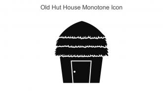 Old Hut House Monotone Icon In Powerpoint Pptx Png And Editable Eps Format