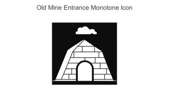 Old Mine Entrance Monotone Icon In Powerpoint Pptx Png And Editable Eps Format