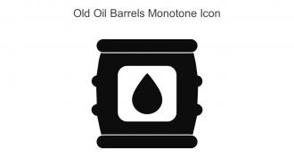 Old Oil Barrels Monotone Icon In Powerpoint Pptx Png And Editable Eps Format