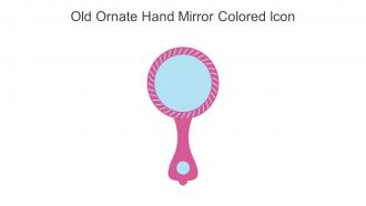 Old Ornate Hand Mirror Colored Icon In Powerpoint Pptx Png And Editable Eps Format