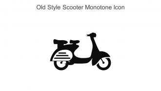 Old Style Scooter Monotone Icon In Powerpoint Pptx Png And Editable Eps Format