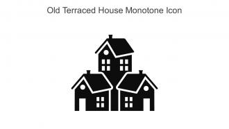 Old Terraced House Monotone Icon In Powerpoint Pptx Png And Editable Eps Format