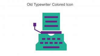 Old Typewriter Colored Icon In Powerpoint Pptx Png And Editable Eps Format
