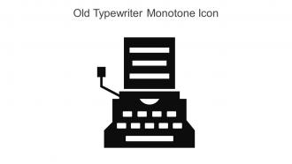 Old Typewriter Monotone Icon In Powerpoint Pptx Png And Editable Eps Format