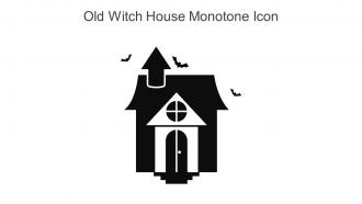 Old Witch House Monotone Icon In Powerpoint Pptx Png And Editable Eps Format