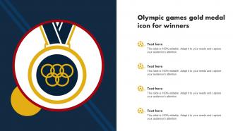 Olympic Games Gold Medal Icon For Winners