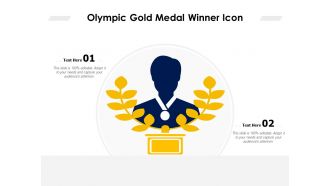 Olympic gold medal winner icon