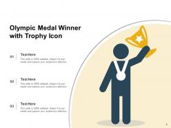 Olympic Medal Podium Winner Trophy Icon Marathon Various
