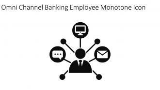 Omni Channel Banking Employee Monotone Icon In Powerpoint Pptx Png And Editable Eps Format