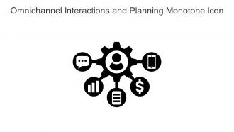 Omnichannel Interactions And Planning Monotone Icon In Powerpoint Pptx Png And Editable Eps Format