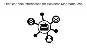 Omnichannel Interactions For Business Monotone Icon In Powerpoint Pptx Png And Editable Eps Format