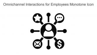 Omnichannel Interactions For Employees Monotone Icon In Powerpoint Pptx Png And Editable Eps Format