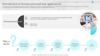 Omnichannel Strategies For Digital Introduction To Instant Personal Loan Applications