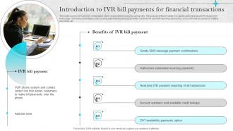 Omnichannel Strategies For Digital Introduction To IVR Bill Payments For Financial Transactions