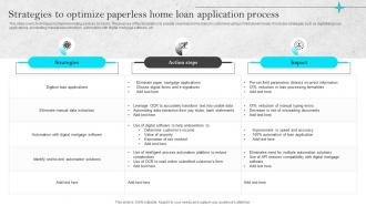 Omnichannel Strategies For Digital Strategies To Optimize Paperless Home Loan Application Process