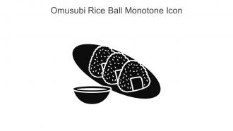 Omusubi Rice Ball Monotone Icon In Powerpoint Pptx Png And Editable Eps Format