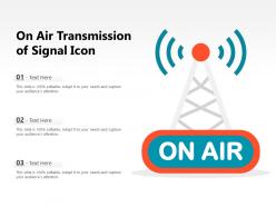 On air transmission of signal icon