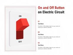 On and off button on electric circuit